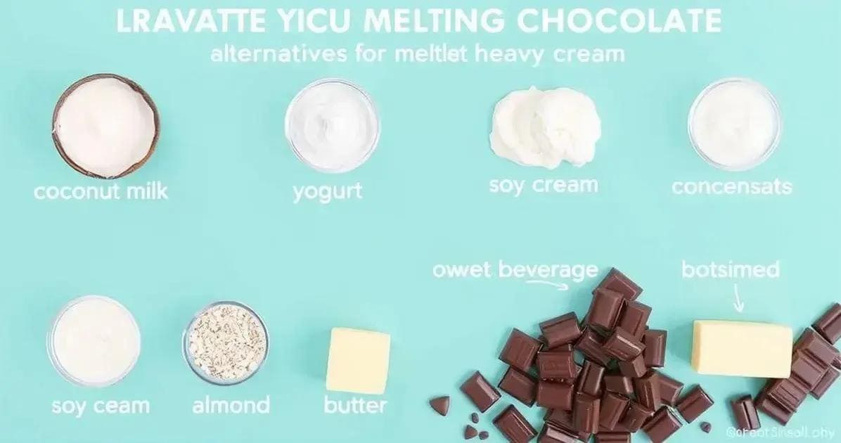 Alternativas ao creme de leite para derreter chocolate