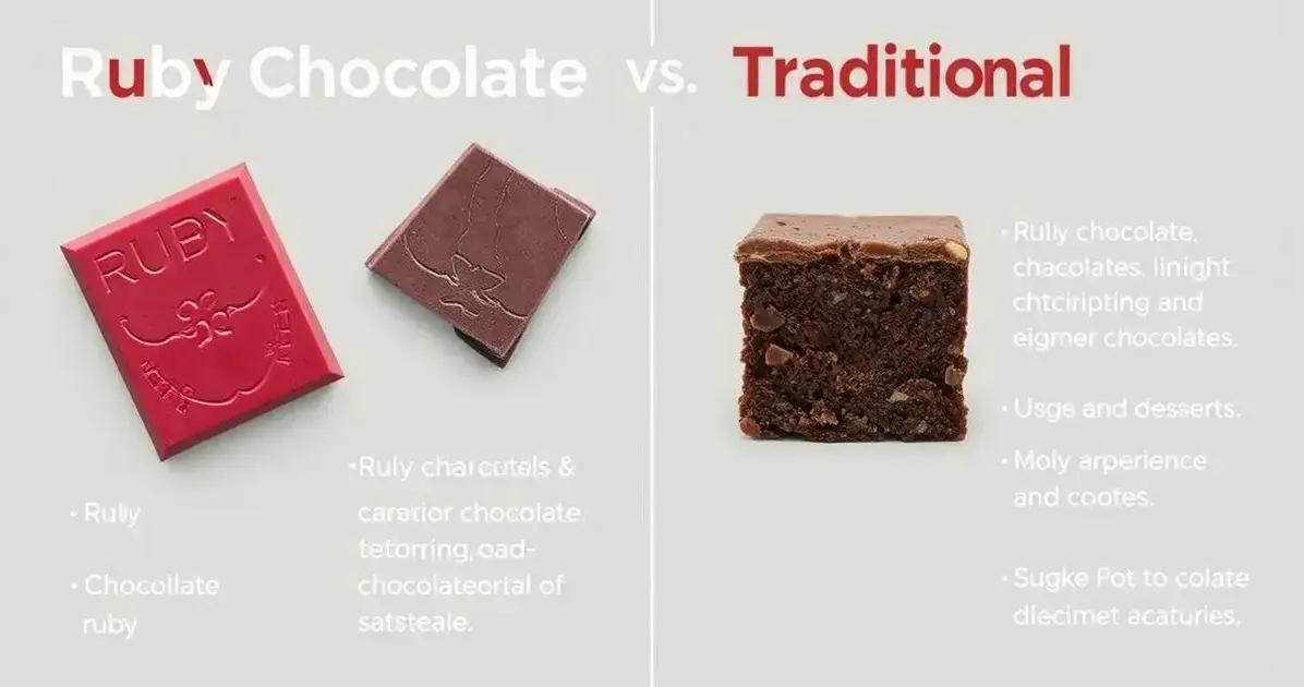 Chocolate Ruby vs Chocolate Tradicional Chocolate Ruby vs Chocolate Tradicional