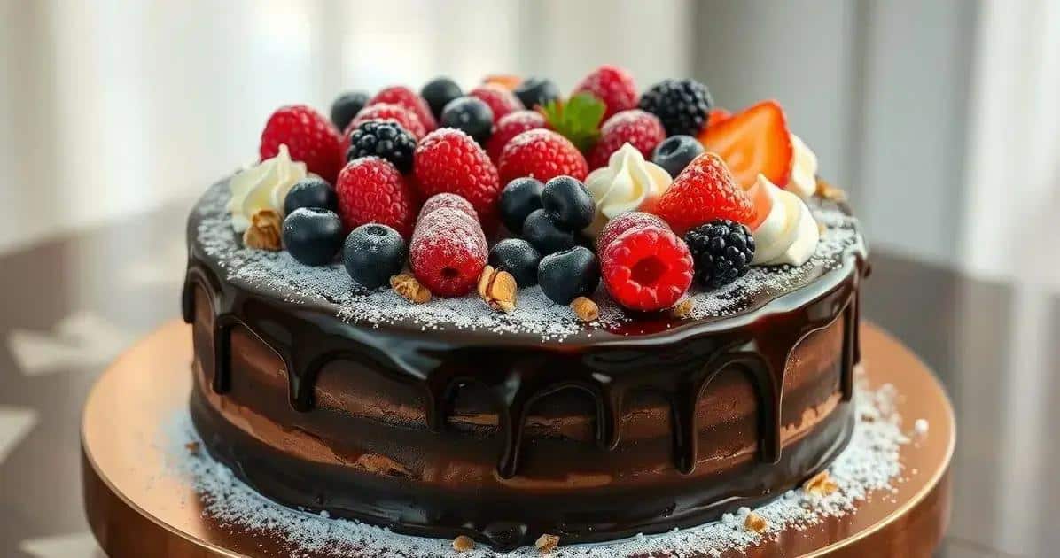Como Decorar o Bolo de Chocolate de Liquidificador Como Decorar o Bolo de Chocolate de Liquidificador