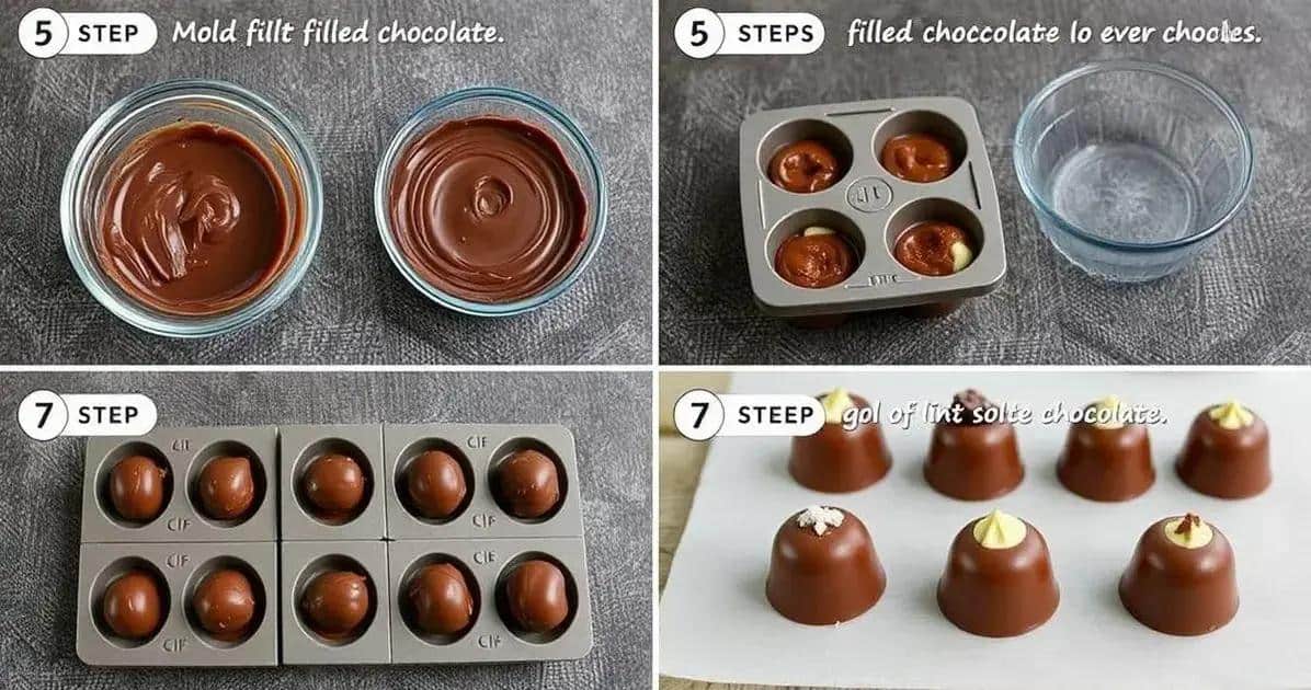 Como moldar bombons recheados