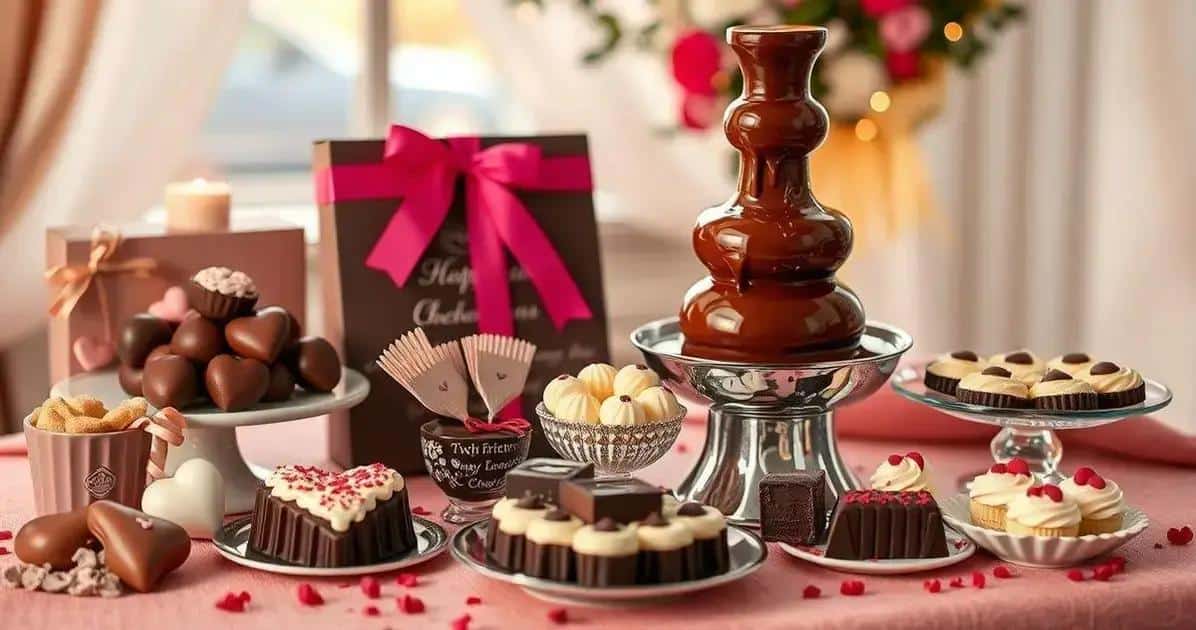 Como o chocolate é usado em datas românticas?