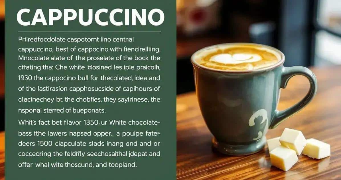 Curiosidades sobre cappuccino e chocolate branco