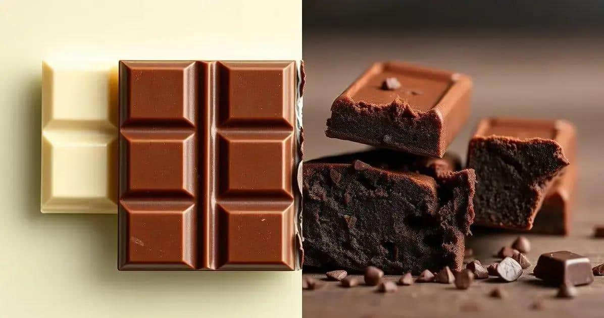 Diferenças entre chocolate ao leite e amargo