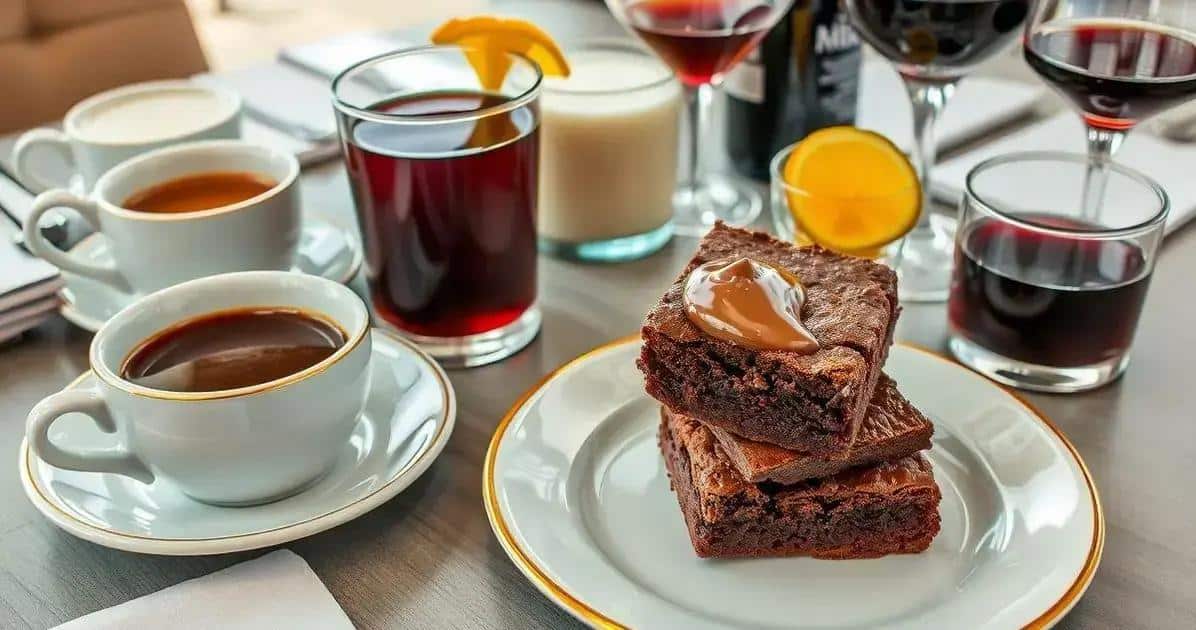 Harmonização de Bebidas com Brownie Harmonização de Bebidas com Brownie