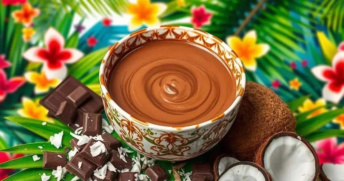 Ingredientes da Bebida Cremosa de Chocolate com Coco