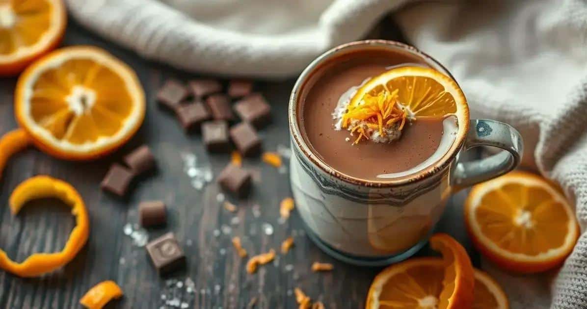 Ingredientes do Chocolate Quente com Casca de Laranja