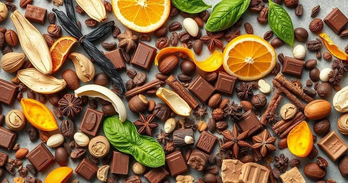 Ingredientes para dar aroma ao chocolate