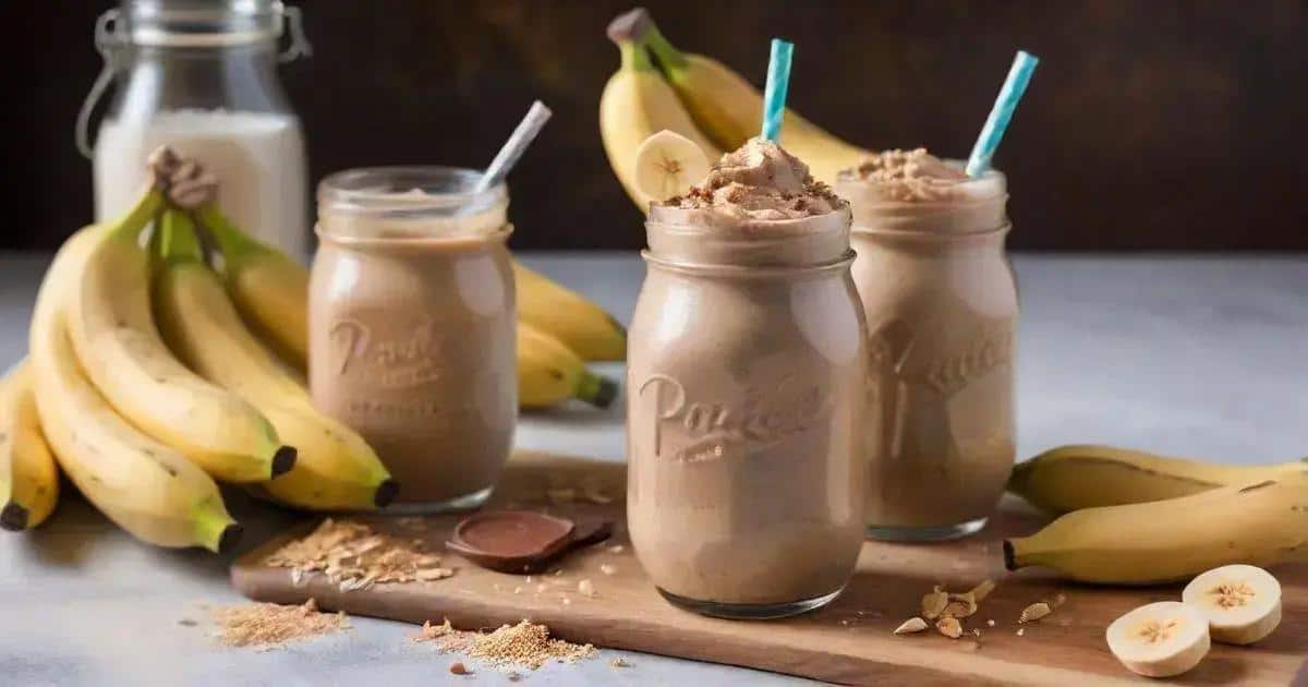 Ingredientes para o Shake de Chocolate com Pasta de Amendoim Ingredientes para o Shake de Chocolate com Pasta de Amendoim