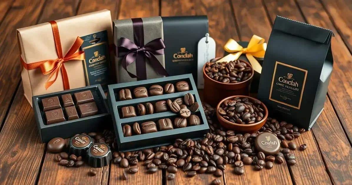 Ingredientes para Presentes com Chocolate e Café