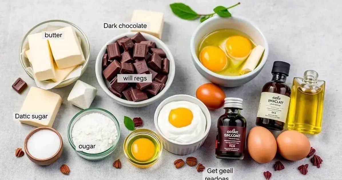 Ingredientes para sobremesas com chocolate