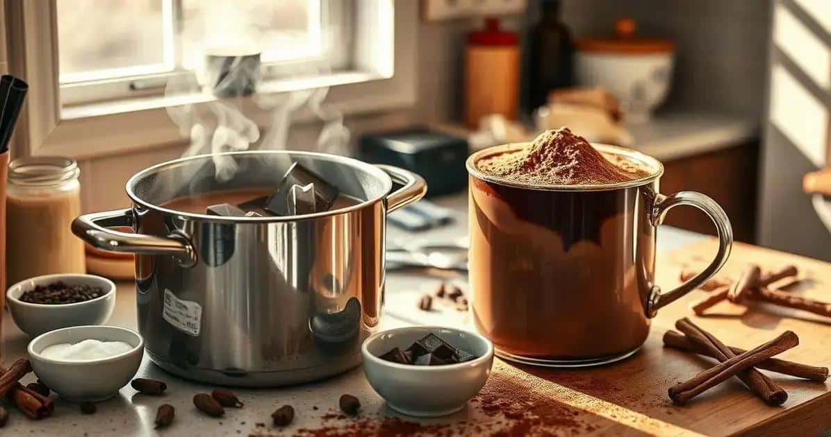Método de preparo do chocolate quente cremoso