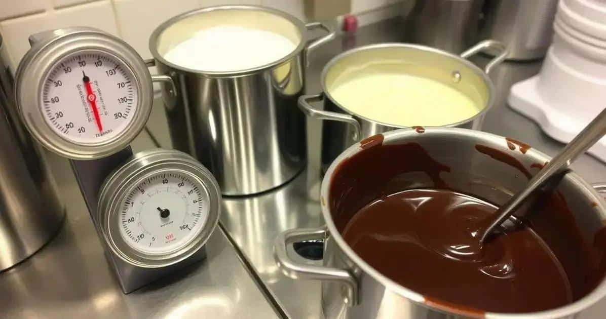 Observações sobre a temperatura da ganache