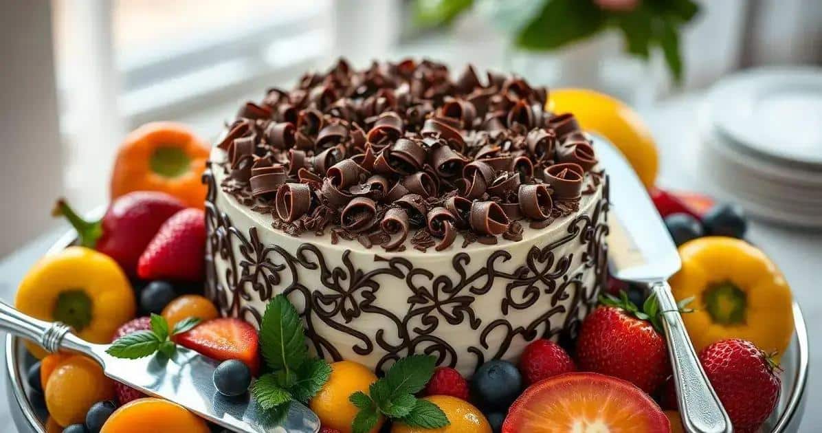 Raspas de chocolate como decoração de bolos