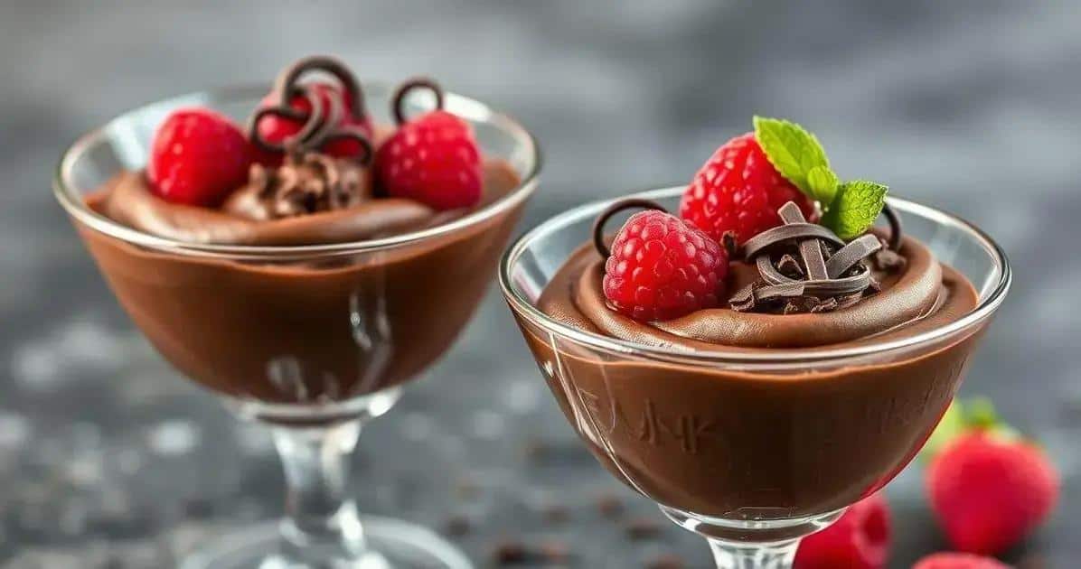 Receita de mousse de chocolate gelado