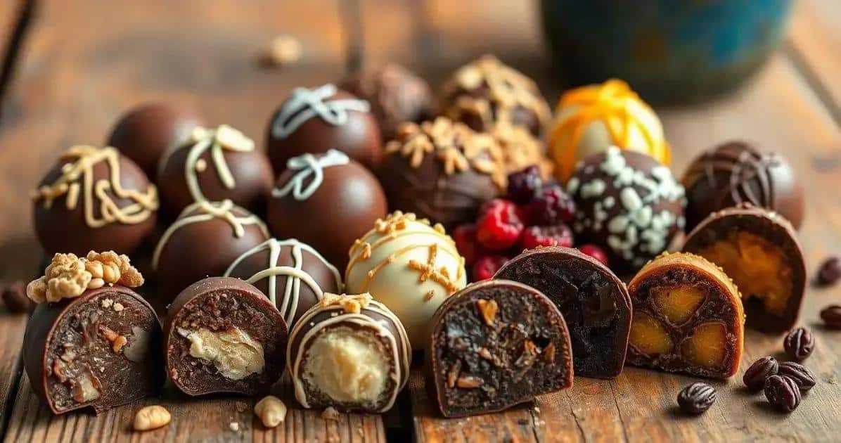 Receita de Trufas de Chocolate com Variedades