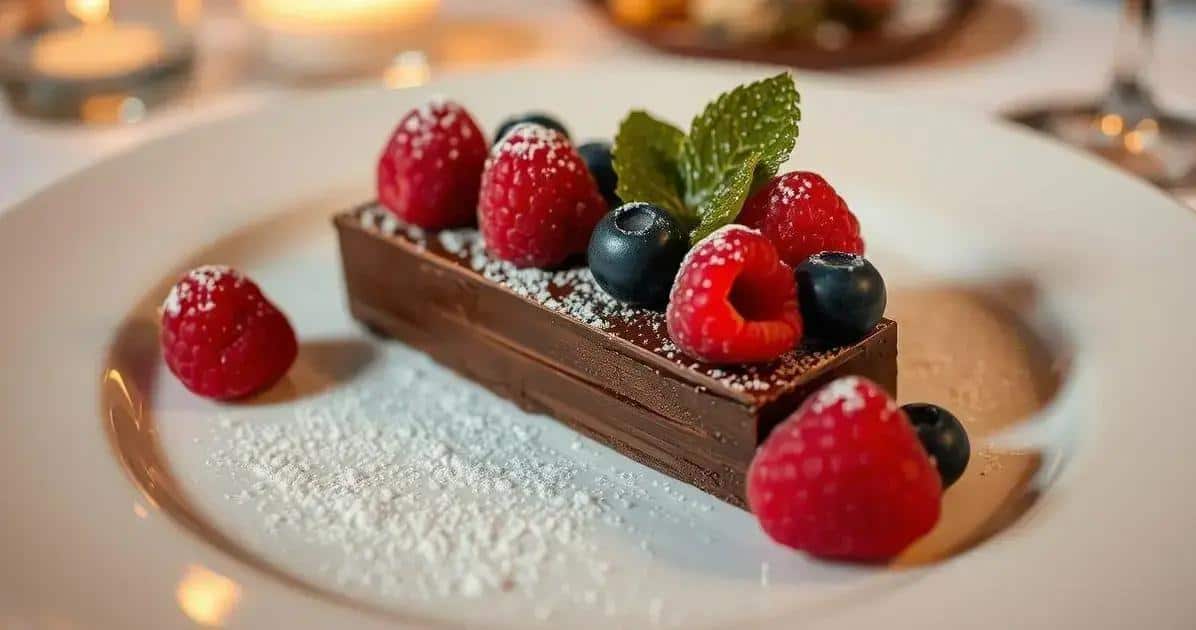 Receita especial de sobremesa com chocolate e amor