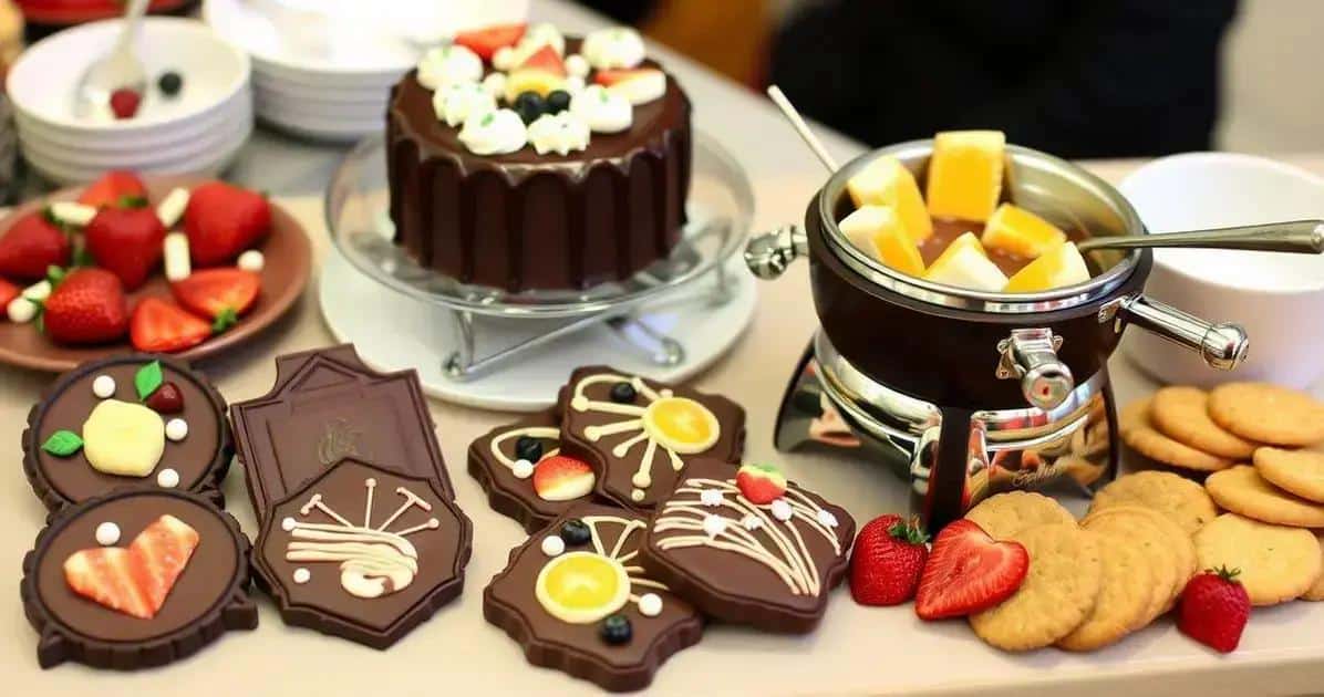 Receitas criativas usando chocolate decorado