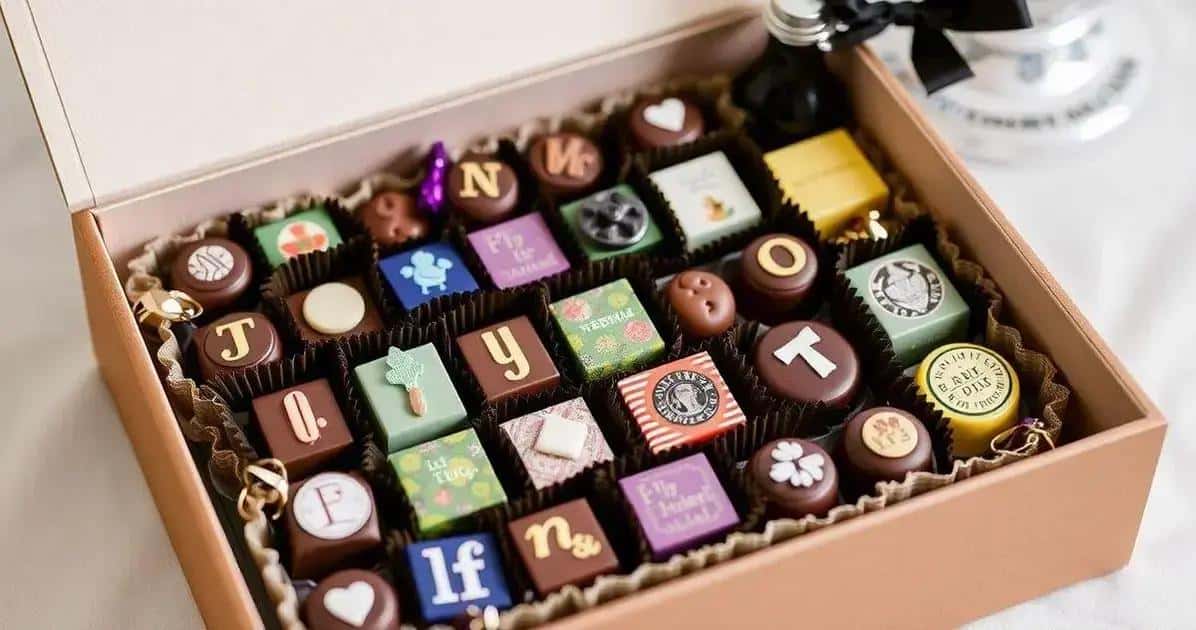 Sugestões de presentes com bombons personalizados Sugestões de presentes com bombons personalizados