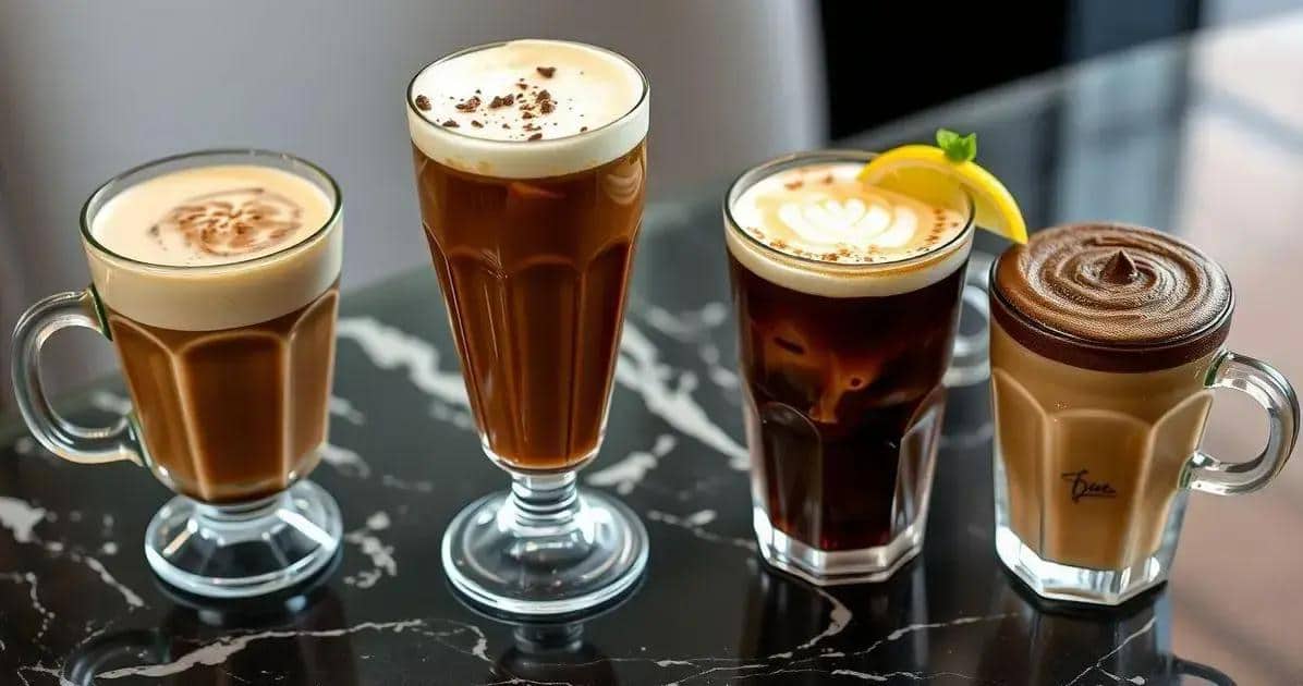 Variações do Café com Chocolate e Chantilly Variações do Café com Chocolate e Chantilly