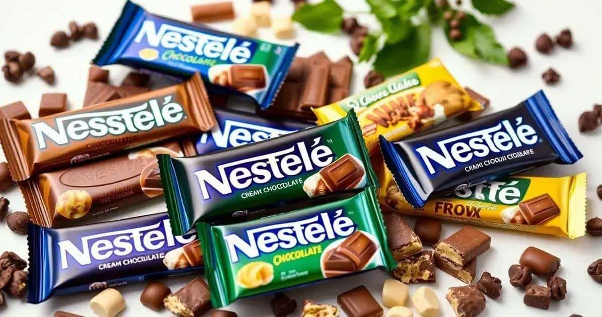 Ingredientes da barra de chocolate Nestlé Ingredientes da barra de chocolate Nestlé