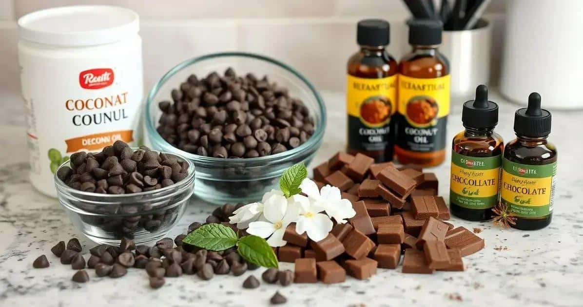 Ingredientes do chocolate fracionado