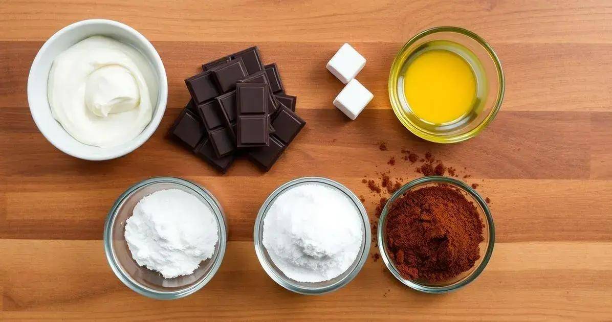 Ingredientes para Trufas com Chocolate Fracionado
