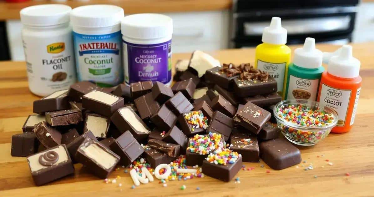 Ingredientes para usar chocolate fracionado Ingredientes para usar chocolate fracionado