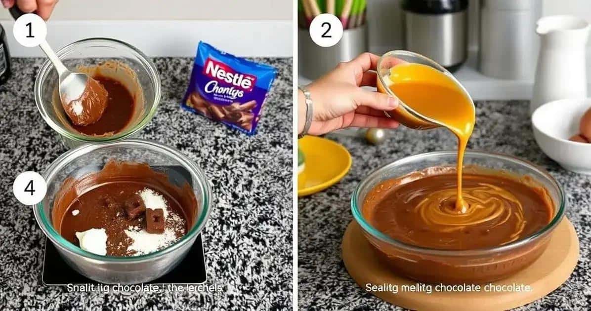 Método de Preparo da Receita com Barra de Chocolate Nestlé