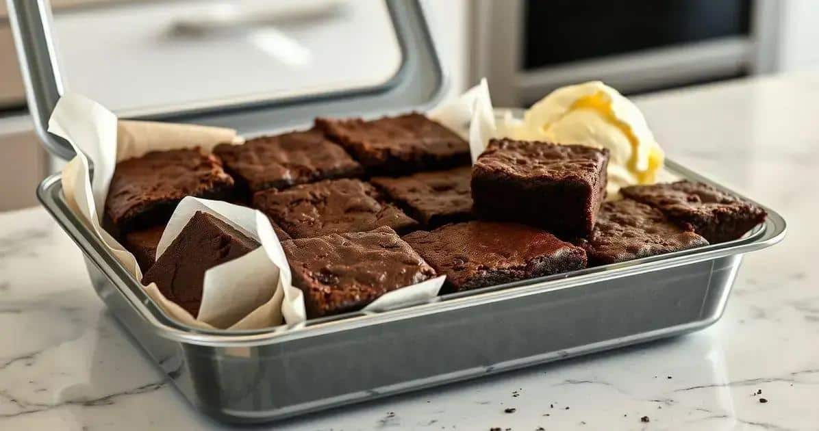 Armazenamento do Brownie de Chocolate Armazenamento do Brownie de Chocolate