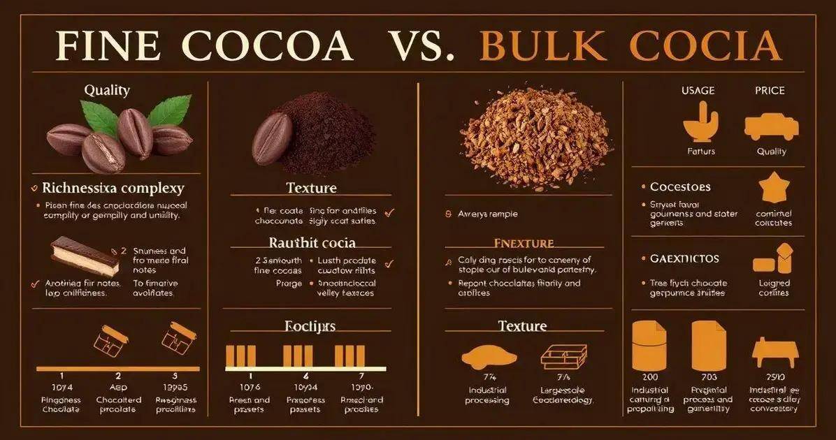 Comparação entre Cacau Fino e Bulk