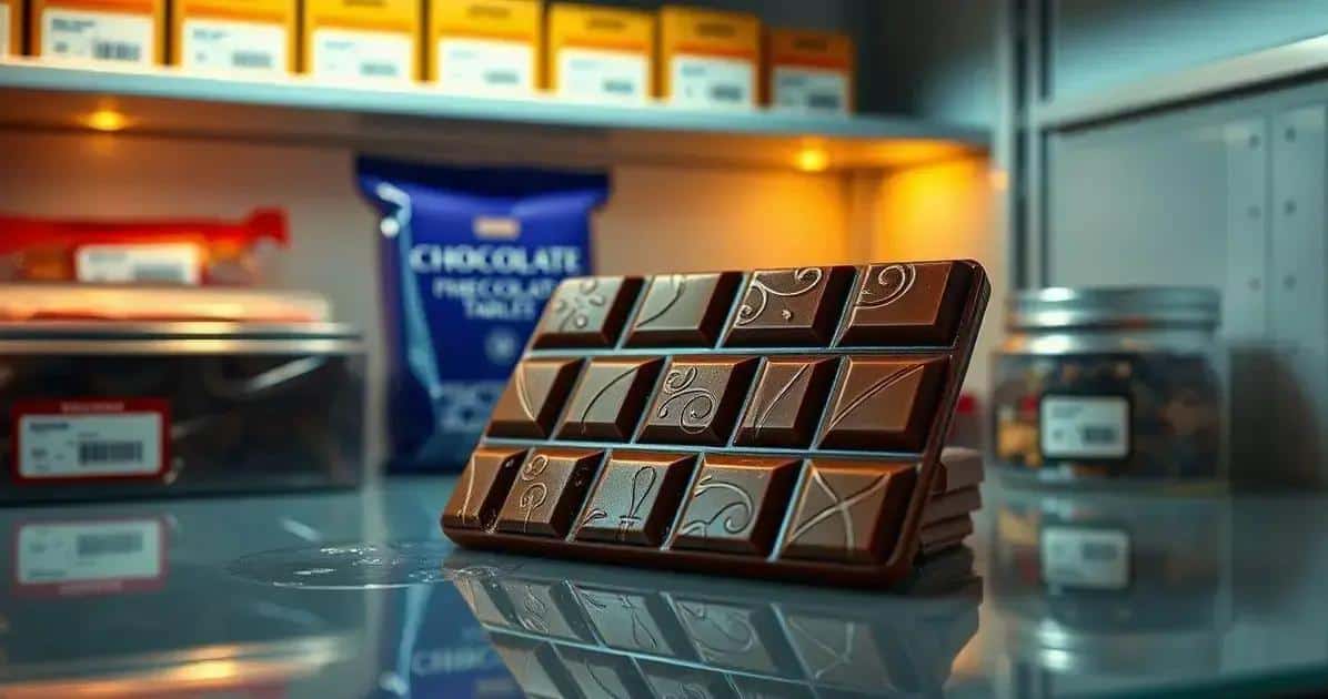 Conservação do Tablete de Chocolate com Camadas Crocantes
