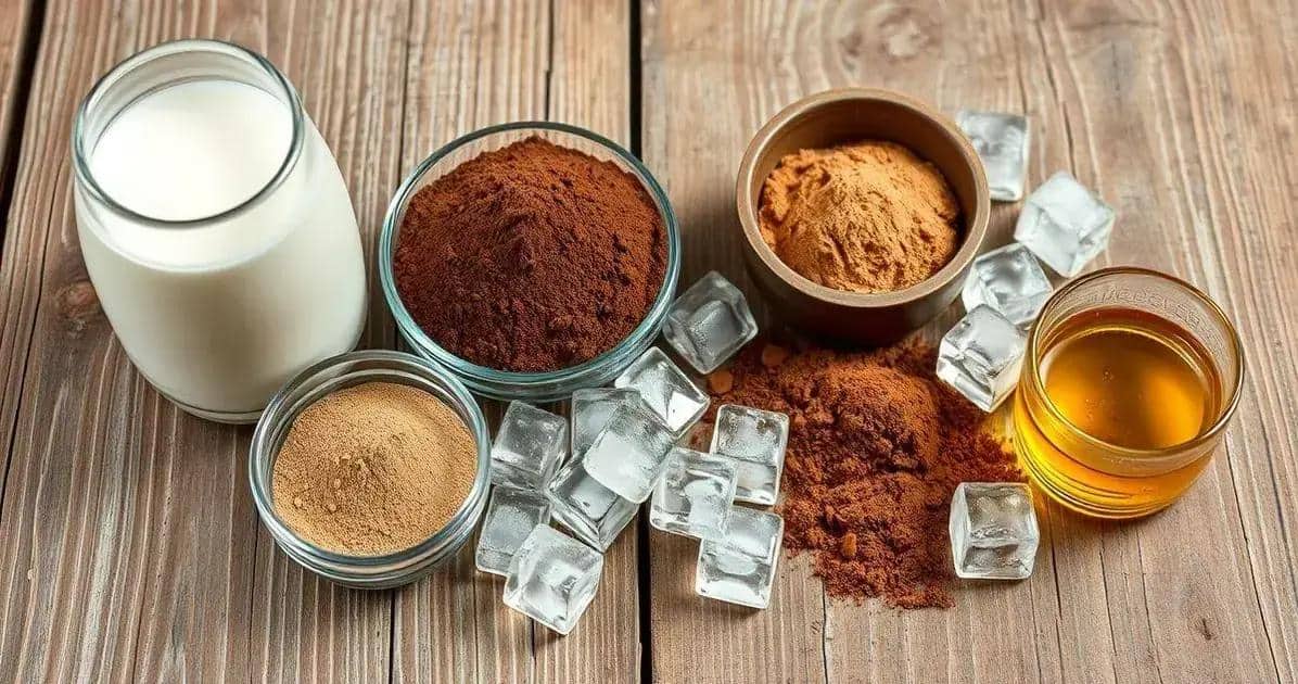 Ingredientes da Bebida Energética de Chocolate com Guaraná Ingredientes da Bebida Energética de Chocolate com Guaraná