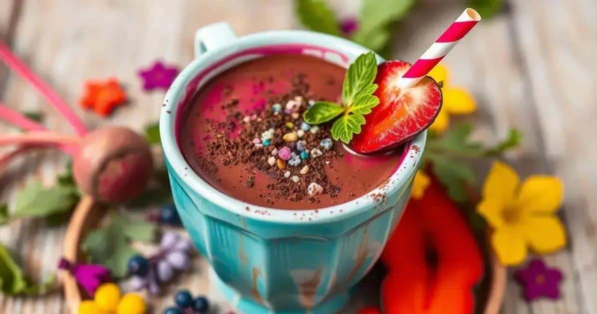 Ingredientes do Achocolatado Infantil com Beterraba