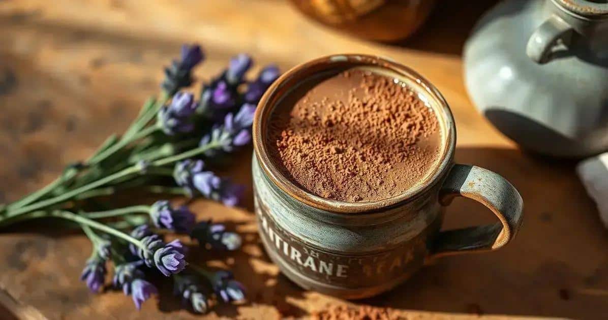Ingredientes do Chocolate Quente com Lavanda Suave