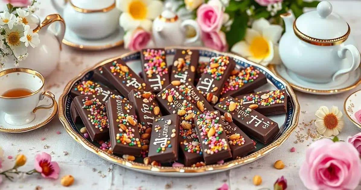 Ingredientes para a Barra de Chocolate Personalizada