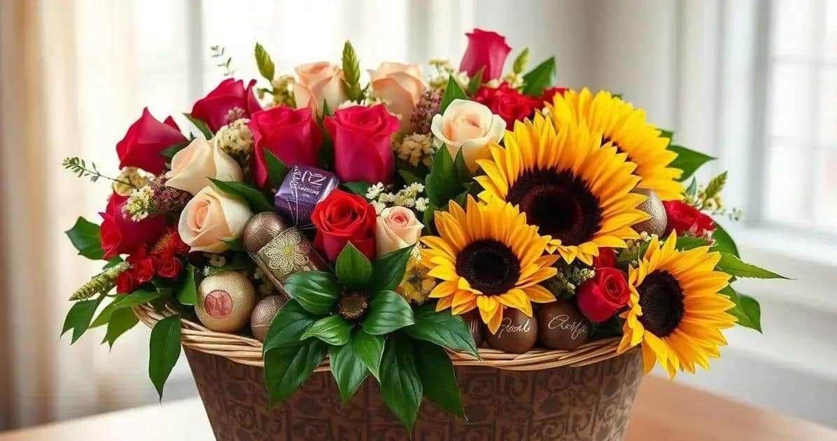 Ingredientes para a Cesta de Flores com Chocolates