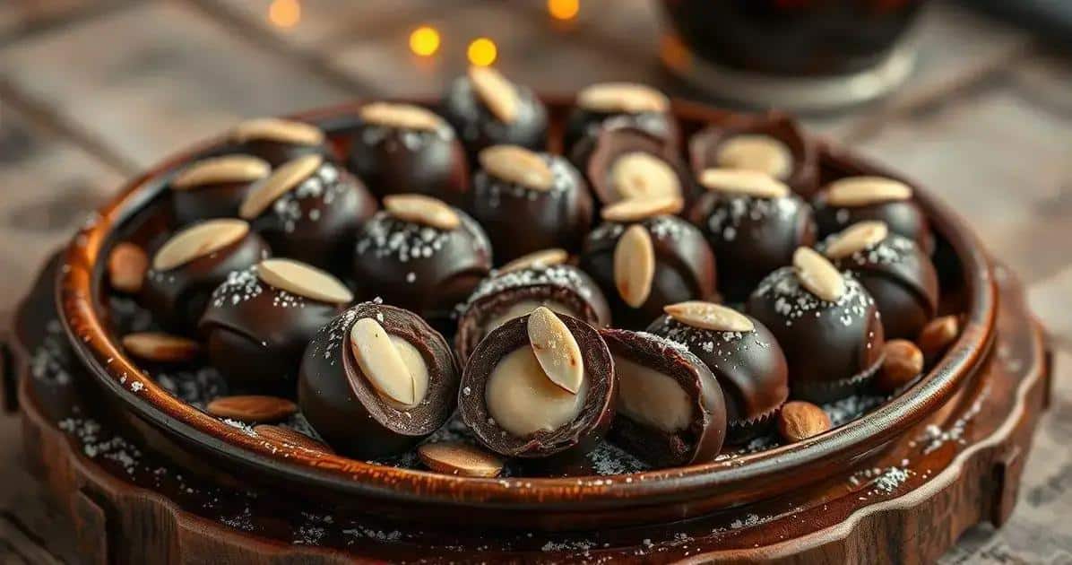 Ingredientes para Bombom de Chocolate Recheado com Marzipã