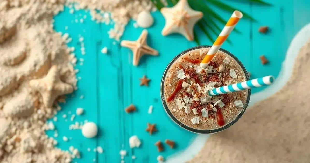 Ingredientes para o Frappuccino de Chocolate com Doce de Coco