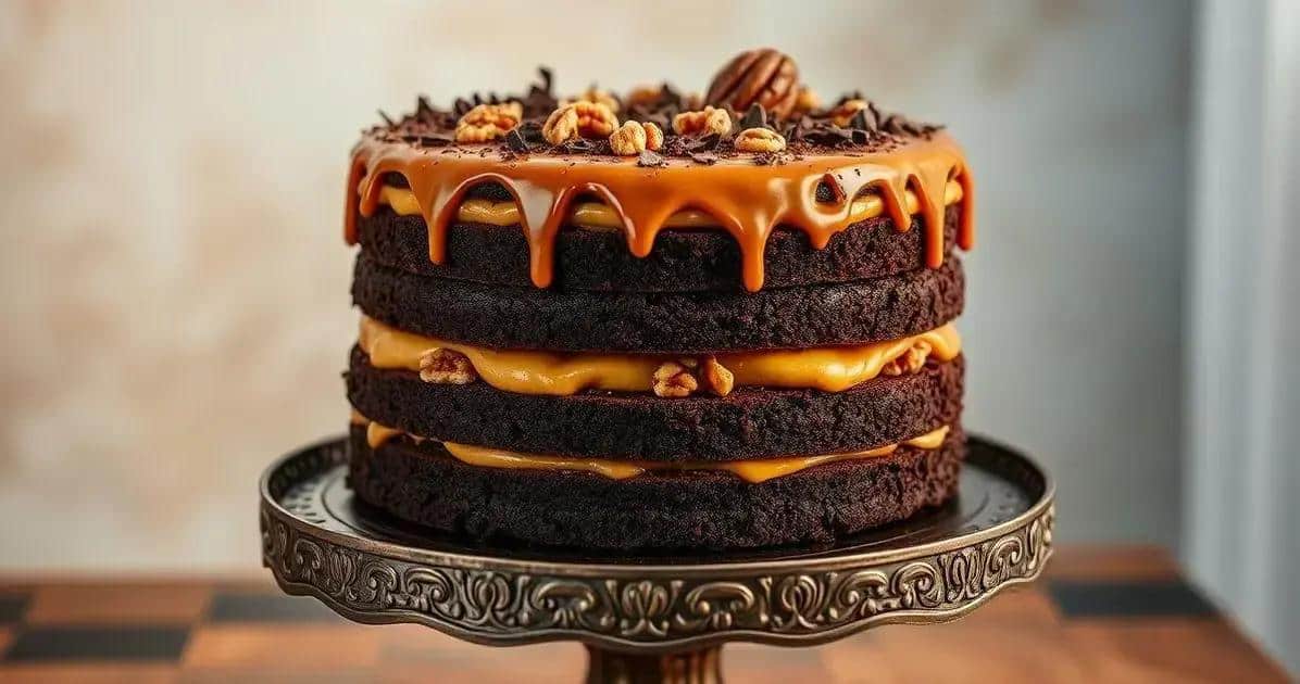 Montagem do Bolo de Chocolate Delicioso