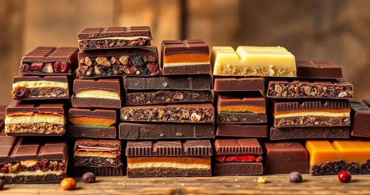 Variações no Tablete de Chocolate com Camadas Crocantes
