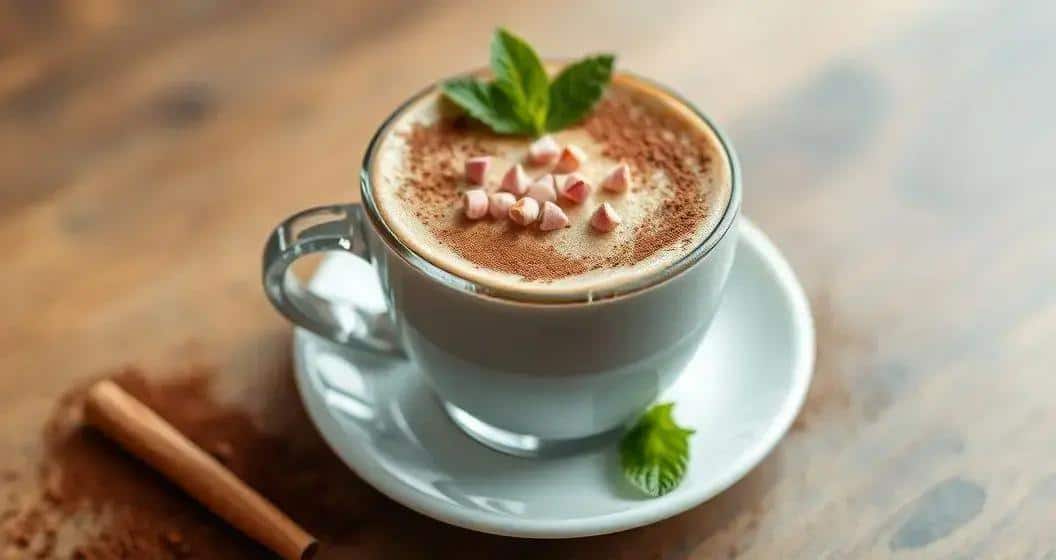 Cappuccino Chama Rosa: Elegância Picante & Cacau
