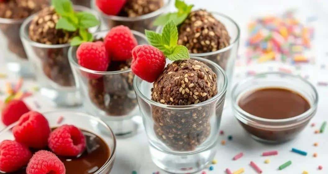 Como servir o brigadeiro de chocolate com quinoa