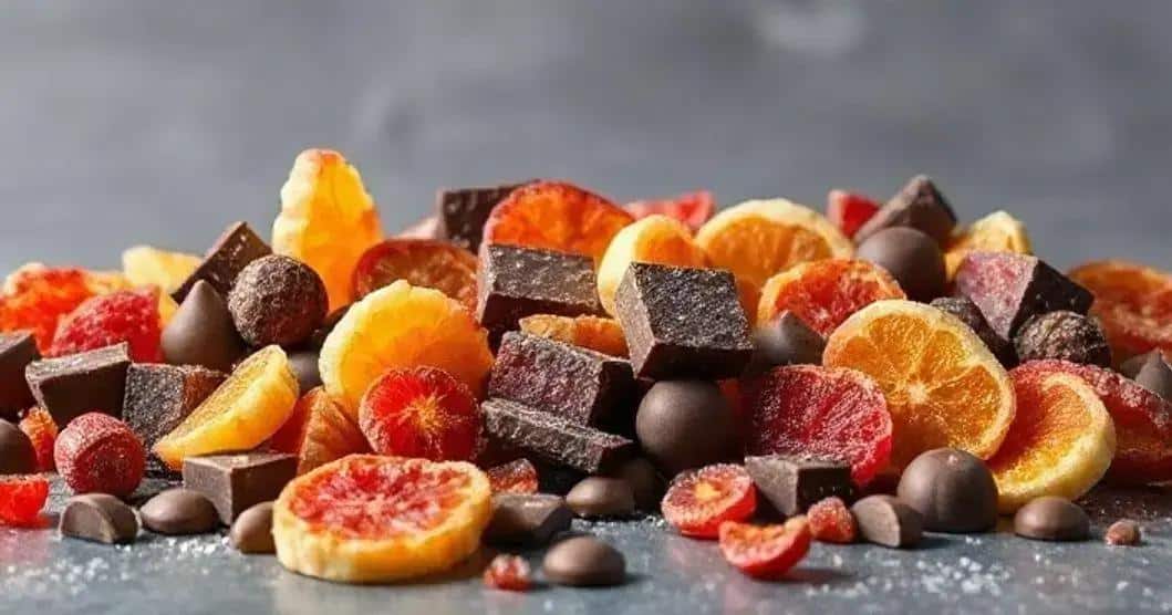 Curiosidades sobre frutas liofilizadas e chocolate
