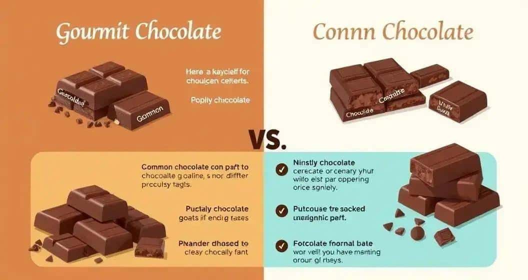 Diferenças entre Chocolates Gourmet e Comuns
