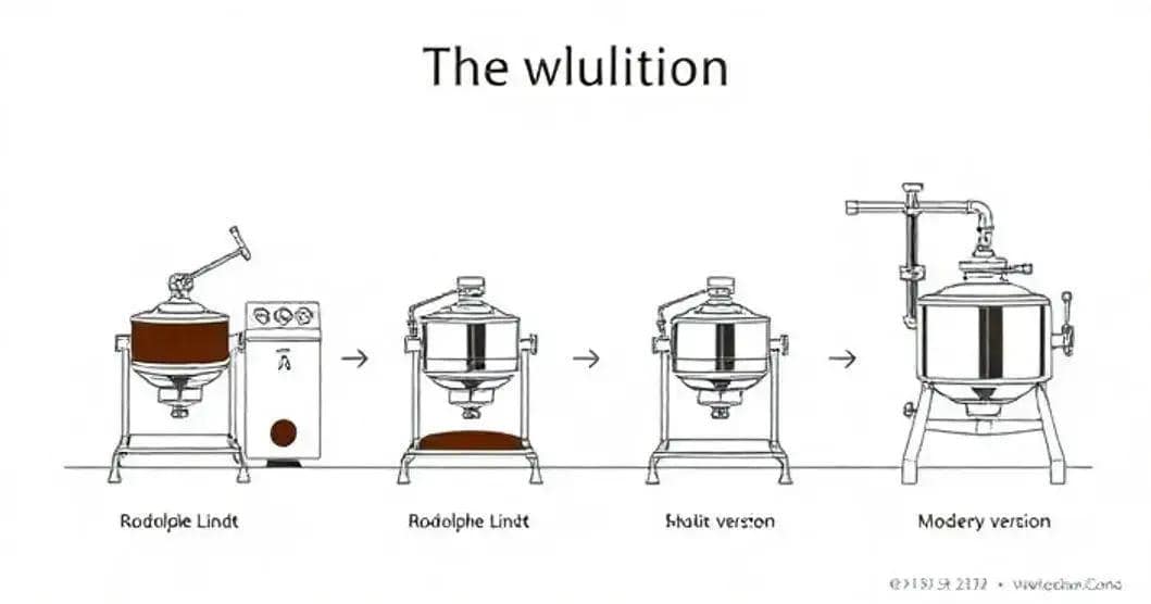 História da máquina de conchagem no chocolate