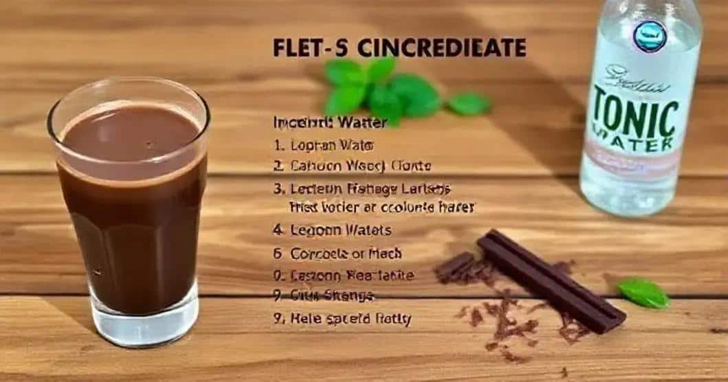 Ingredientes da Bebida de Chocolate com Água Tônica Ingredientes da Bebida de Chocolate com Água Tônica