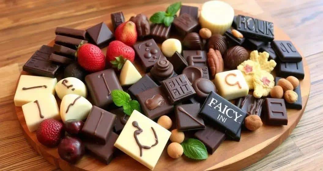 Ingredientes da Degustação Profissional de Chocolate