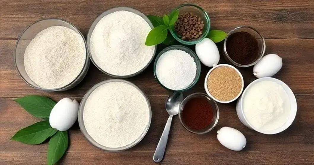 Ingredientes da Receita de Bolo de Chocolate Zero Açúcar Fofinho