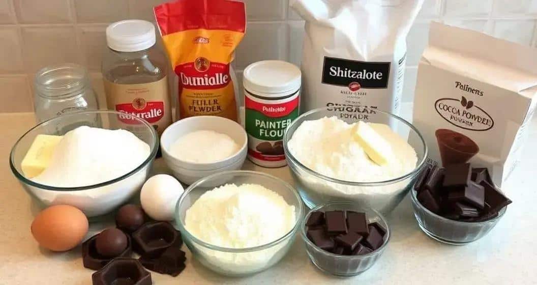 Ingredientes do Bolo Vulcão