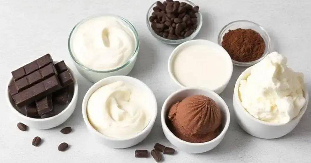 Ingredientes do Chocolate Gelado Low Carb